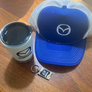 Port Authority Royal Blue and White Mesh Cap